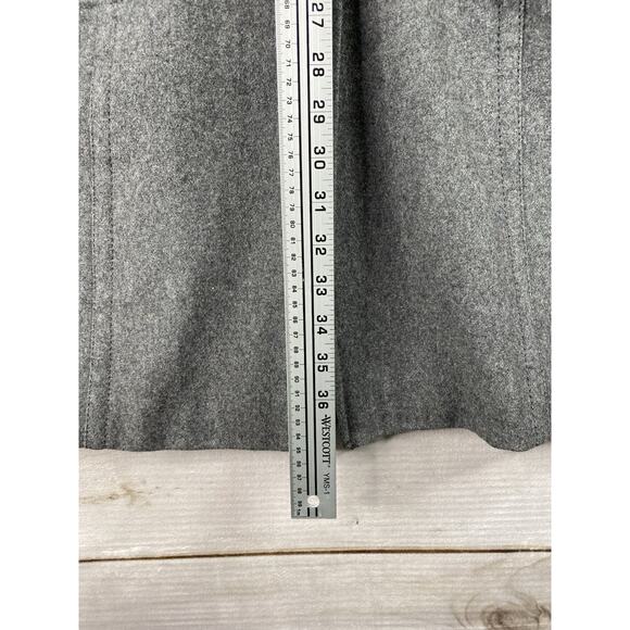 Kenneth Cole Coat Womens Sz 8 Gray Belted Wool Blend Trench Coat Satin Lined - Picture 7 of 15